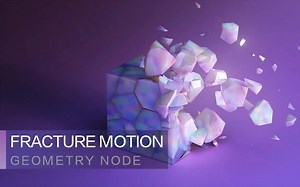 iBlender中文版插件  J_Mograph 教程  几何节点中的断裂动画运动 - 运动图形 Blender插件
