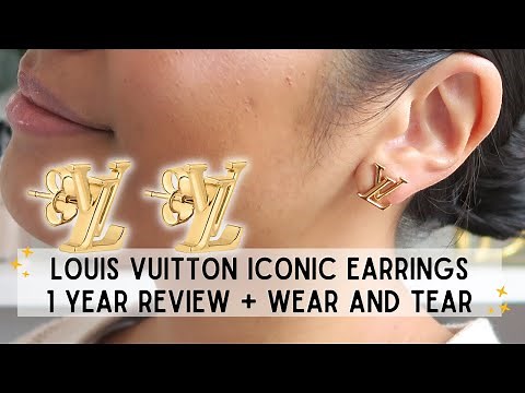 LOUIS VUITTON ICONIC EARRINGS - 1 YEAR REVIEW & WEAR AND TEAR | PROS & CONS, ARE THEY WORTH IT?!
