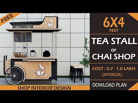 6x4 Tea Stall | Small Coffee Shop Interior Design Ideas | Modern Cafe design | Chai Shop Design