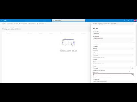 Microsoft Lists Work Progress Tracker template demo