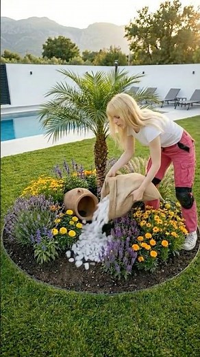Transform Your Lawn into a Modern Oasis with This Easy DIY Island! 🌴🏡 #GardenIdeas #garden