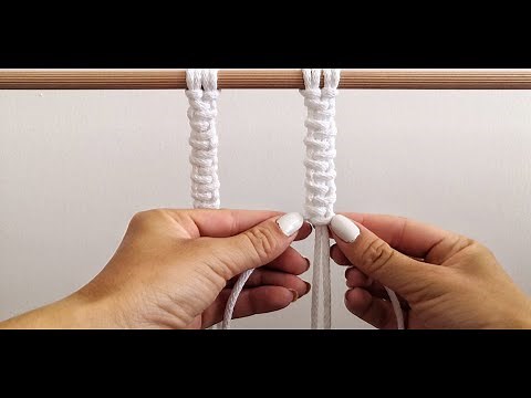 Makramé alapok kezdőknek |Macskaköves minta | Easy Macrame Pattern Tutorial For Beginners