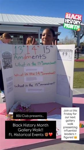 Hollister High School's Black Student Union on Monday held a gallery walk at lunch to feature and celebrate significant moments in Black history, as part of the commemoration of Black History Month. | Hollister High School