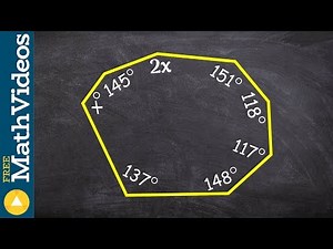 Determine the missing value using the sum of interior angles of a polygon ex 3