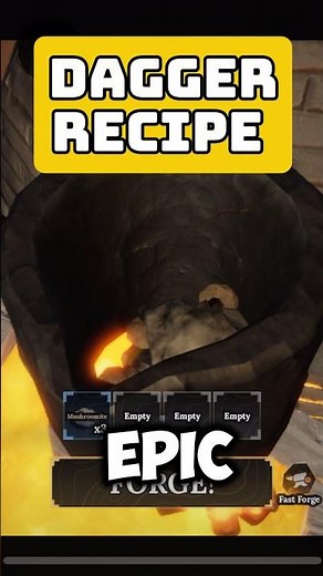 Best Dagger Weapon Recipe For Beginners In The Forge #roblox #theforge