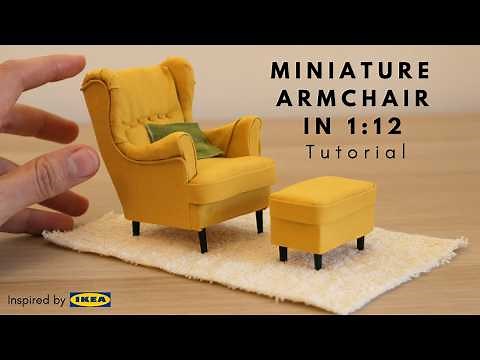 Miniature Armchair Tutorial - Inspired by IKEA Strandmon