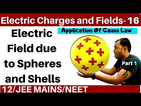 Electric Charges and Fields 16 I Electric Field due to Charged Spheres and Shells Part 1 JEE /NEET