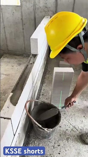 Learn how to lay lightweight concrete blocks #feed #building #construction