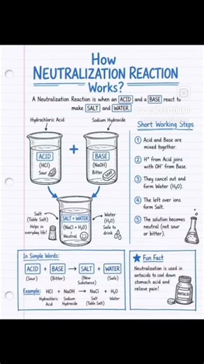 Neutralization reaction #chemistry #sciencebysumati