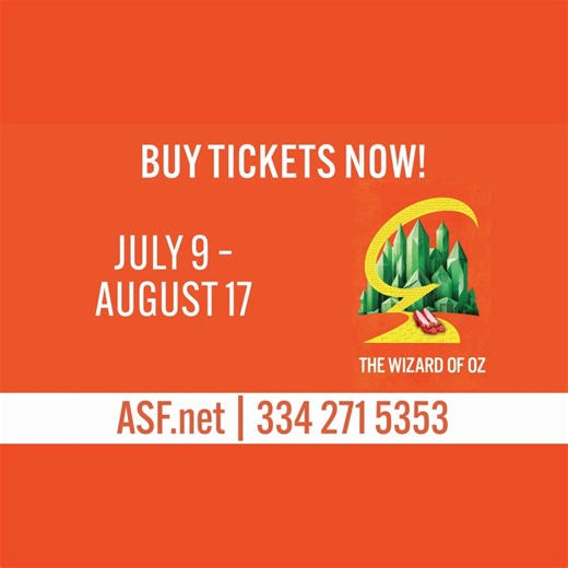 👠 Experience the magic of The Wizard of Oz live on stage at Alabama Shakespeare Festival. Bring the whole family for an unforgettable adventure over the rainbow! 🌈 🎟️ Get your tickets today! www.asf.net | Alabama Shakespeare Festival