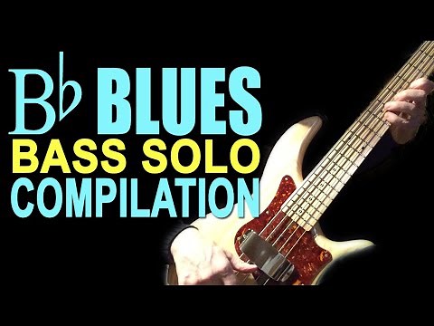 Bb7 Blues Bass Solo Compilation with TABS