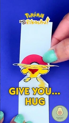 Paper Pikachu Sends Love! 💖 Adorable DIY Animation #shorts