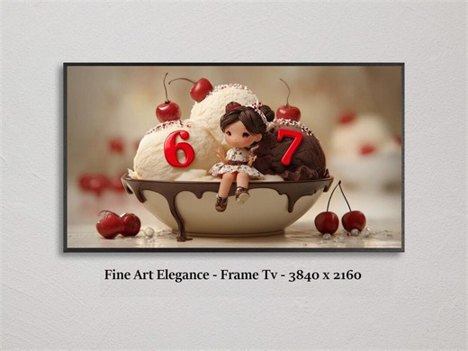 Ice Cream Sundae TV Frame Art, 6 7 Trend Digital Download (3840x2160) - Etsy