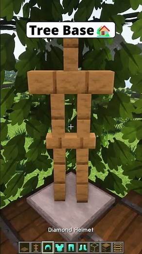 Minecraft Tree Base Tutorial🏡 #shorts