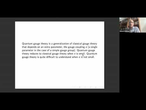 Prof. Edward Witten | Duality, the Langlands Correspondence, and the Influence of Michael Atiyah