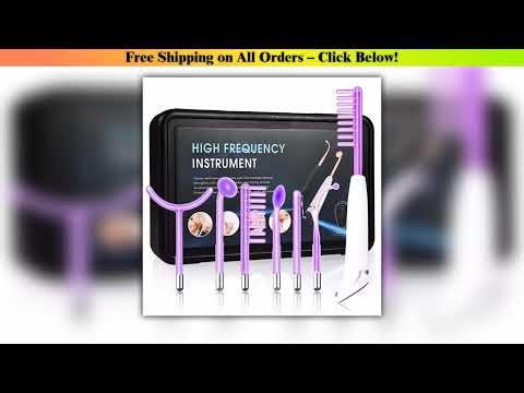 6 in 1 Touch Panel High Frequency Facial Machine For Hair Face Electrotherapy Wand Argon Treatment