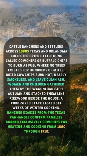 How 1890s American Ranchers Used Cowchips as Fuel Across the Treeless Plains.
