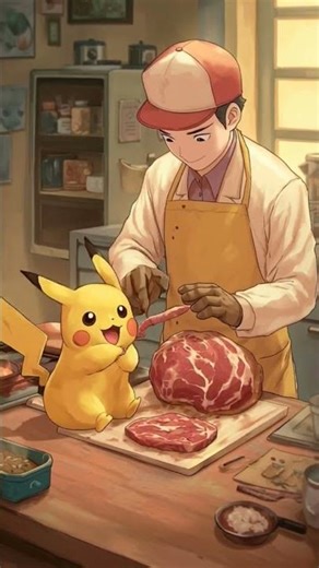 #pokemon #themesong #pikachu #ash #viral #cooking #meat #kids #asmr #ai #slicing #anime #animated