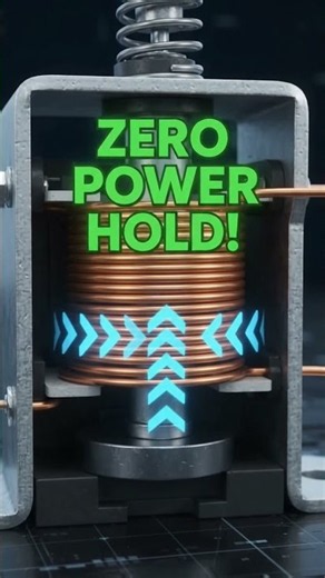 This Magnet Holds WITHOUT Power! 🤯 Latching Solenoid Explained! #shorts #latchingsolenoid #solenoid