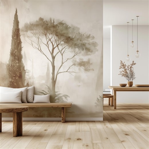 Limewash Chinoiserie Printable Wallpaper - Wall Mural Vintage Landscape Digital Products - Watercolor 184 - Etsy Canada