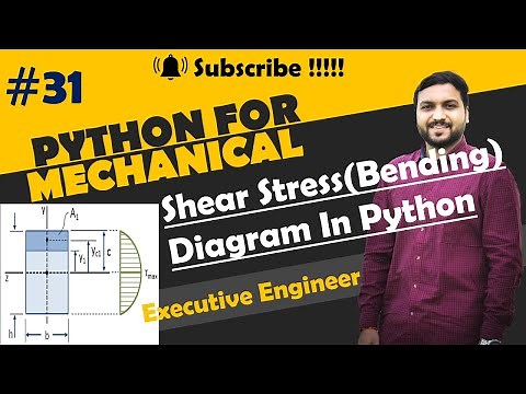 Shear stress in Beam | Python for mechanical engineer | Python Basic Tutorial