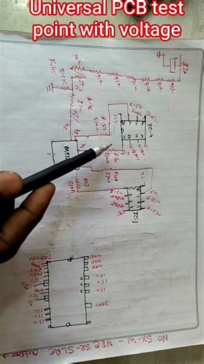 universal PCB test point with voltage