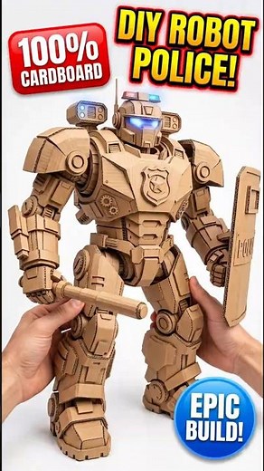 DIY Cardboard Robot Police 🤖👮 | Amazing Futuristic Cardboard Robot Build!