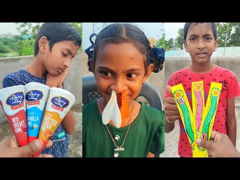 Ghost funny dance kinder Joy vanilla ice cream gems candy Kit kat chocolate