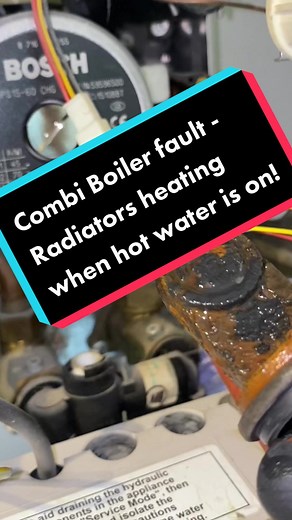 Worcester combi boiler fault resolved. When running the hot water the customers radiators were heating. Issue is now resolved from replacing the diverter valve 👍 #worcester #combiboiler #boiler #boilers #sludge #repair #gas #boilerrepair #heating #radiators #heatingengineer #hotwater #fixed #fyp