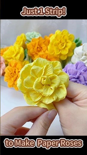 Realistic Paper Rose from 1 Strip! | Easy Paper Flower DIY