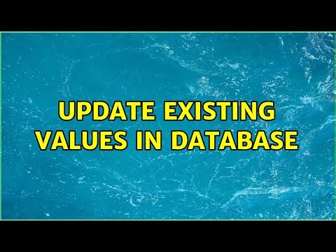Update existing values in database