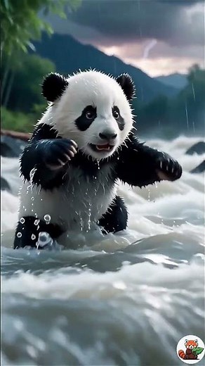 Baby Panda Crying for Help in Desperation