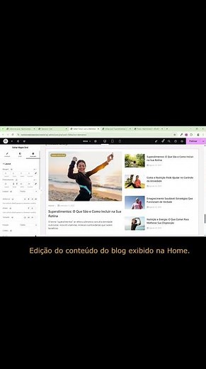 Edição do conteúdo do blog exibido na Home 😉