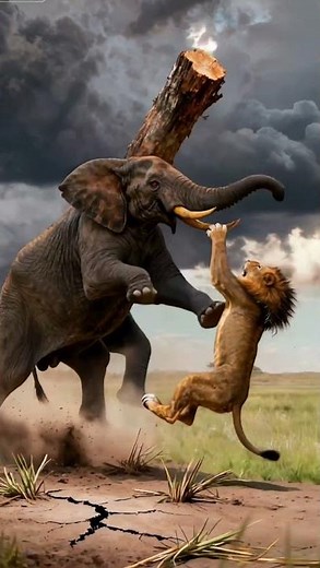 epic elephant vs lion battle | ultimate savanna fight | most intense animal fight #animals