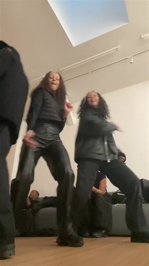 Stylish Black Outfit Dance in Modern Room