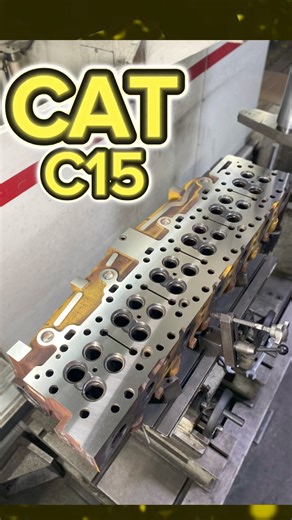 CAT C15 Cylinder Head resurface for King Brothers, took 4 passes totaling .011” (.279mm). Head isn’t that old, but blew a head gasket. The end customer wanted to refresh his new-ish head, rather than buy a new one. We have ground all the valve faces, we will cut the seat tomorrow and put all valve recessions back into specification. We’ll lap the valves and replace the valve stem seals and keepers. The 18 injector cup o-rings are getting replaced as well, all parts are SB International, Inc.. Th