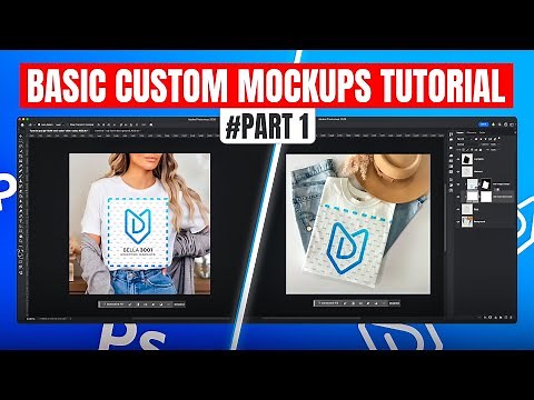 Custom Mockups Basic Tutorial for MyDesigns (PSD / Photoshop / Photopea) - Part 1