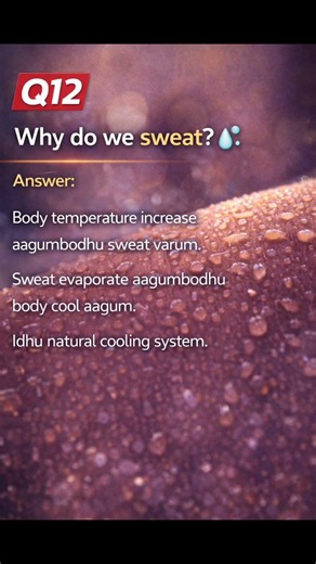 Why Do We Sweat? Body Cooling System Explained!BodyFacts#ScienceFacts#DidYouKnow