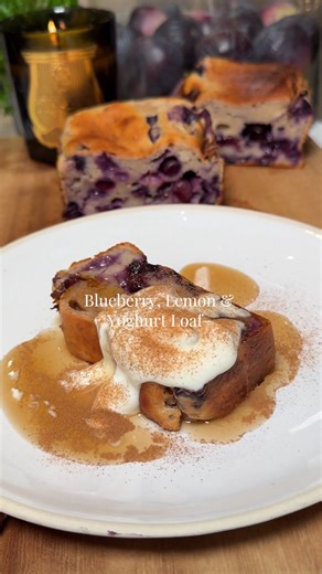 Georgia May | Blueberry, Yoghurt & Lemon Loaf Serves 8 178 kcals 6.5g protein Ingredients - 250g Greek yoghurt - 4 eggs - 200g plain flour - 1.5... | Instagram