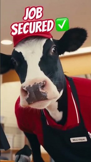 “Overqualified Cow at Chick-fil-A” 🐄🍗