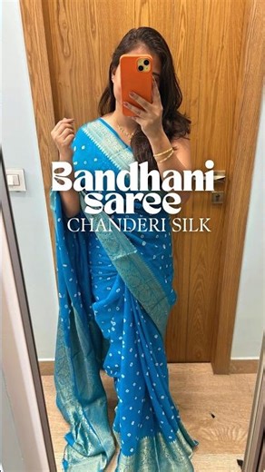 Bandhani Saree | bandhej saree #indianethnicwear #saree #festivewear