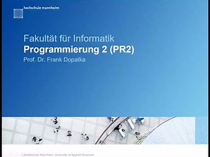 Einleitung zu Programmierung 2 in Java