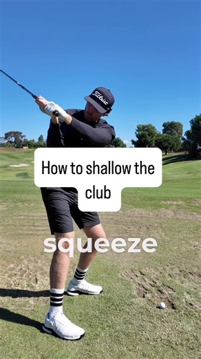 If your elbows get closer together in transition you’ll be able to shallow the club! Let us know if you have any questions #golftips | Me and My Golf