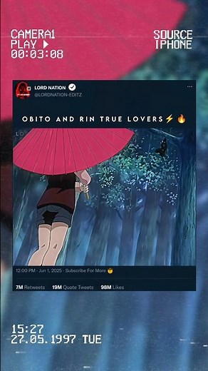Obito and rin are true lovers🔥🤗 ...#naruto #obito #anime #shorts