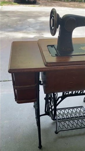 Restored antique Singer treadle sewing table