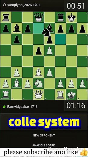 colle system #chess #chessopening #chessstrategy #chessgame