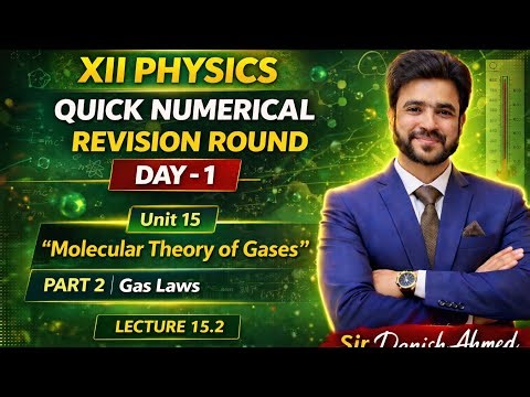 XII Physics Quick Numerical Revision Round – Day 1 | Lecture 15.2 | PV = nRT Numericals | Gas Laws