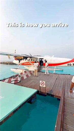 Maldives Seaplane Arrival — Private Island Welcome 🌴 #Shorts