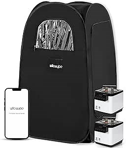 Portable Steam Sauna with Bluetooth Control, Steamer x2, Body Tent, Foldable Chair | Personal Home Spa