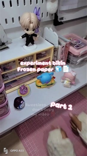experiment bikin Frozen paper 🧊📄 #part1 #fypシ゚viral #fyp #foryou #unboxing #packing #photocard